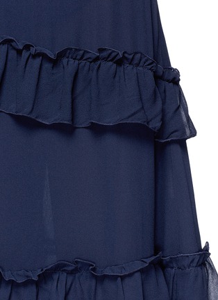 Detail View - Click To Enlarge - 72723 - Tiered ruffle silk georgette maxi skirt