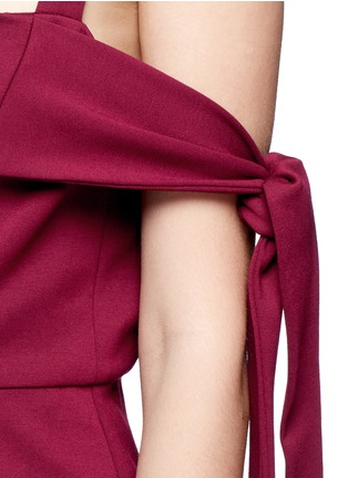 Detail View - Click To Enlarge - 72723 - Strappy tie cold shoulder dress