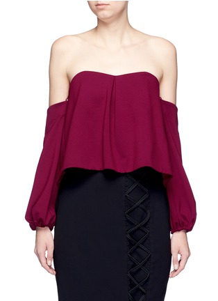 Main View - Click To Enlarge - 72723 - Detachable sleeve off-shoulder top