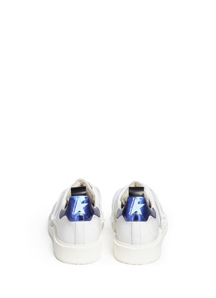 Back View - Click To Enlarge - GOLDEN GOOSE - 'Starter' contrast metallic collar leather sneakers