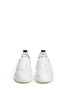 Front View - Click To Enlarge - GOLDEN GOOSE - 'Starter' contrast metallic collar leather sneakers