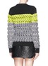 Back View - Click To Enlarge - ALEXANDER WANG - Colourblock open knit sweater