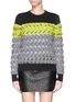 Main View - Click To Enlarge - ALEXANDER WANG - Colourblock open knit sweater
