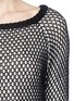 Detail View - Click To Enlarge - ALICE & OLIVIA - 'Manda' eyelet knit sweater