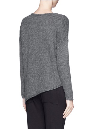 Back View - Click To Enlarge - HELMUT LANG - Cropped asymmetric hem sweater