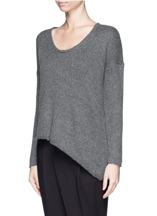 Front View - Click To Enlarge - HELMUT LANG - Cropped asymmetric hem sweater