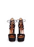 Front View - Click To Enlarge - AQUAZZURA - 'Beverly Hills' suede platform sandals