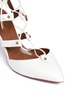 Detail View - Click To Enlarge - AQUAZZURA - 'Bel Air 75' caged lace-up leather pumps