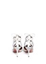 Back View - Click To Enlarge - AQUAZZURA - 'Bel Air 75' caged lace-up leather pumps