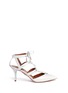 Main View - Click To Enlarge - AQUAZZURA - 'Bel Air 75' caged lace-up leather pumps