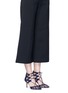 Figure View - Click To Enlarge - AQUAZZURA - 'Belgravia' floral embroidery caged suede pumps