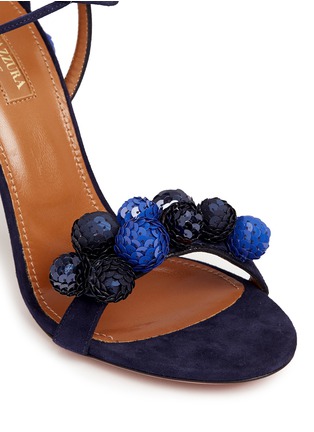 Detail View - Click To Enlarge - AQUAZZURA - 'Disco Thing' sequin suede sandals