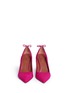 Front View - Click To Enlarge - AQUAZZURA - 'Forever Marilyn 85' tassel bow cutout suede pumps