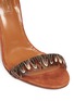 Detail View - Click To Enlarge - AQUAZZURA - 'Rio' ankle tie feather appliqué suede sandals