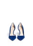Front View - Click To Enlarge - GIANVITO ROSSI - 'Biba Mid' suede d'Orsay pumps