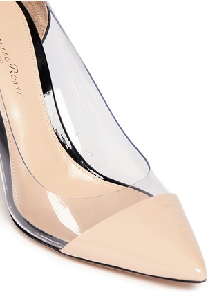 Detail View - Click To Enlarge - GIANVITO ROSSI - 'Plexi 85' clear PVC patent leather pumps