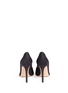 Back View - Click To Enlarge - GIANVITO ROSSI - 'Allie' metallic toe glitter pumps