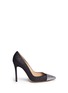 Main View - Click To Enlarge - GIANVITO ROSSI - 'Allie' metallic toe glitter pumps