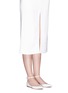 Figure View - Click To Enlarge - GIANVITO ROSSI - Ankle strap leather flats