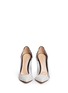Front View - Click To Enlarge - GIANVITO ROSSI - 'Plexi' clear PVC glitter pumps