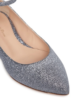 Detail View - Click To Enlarge - GIANVITO ROSSI - 'Gia' glitter skimmer flats