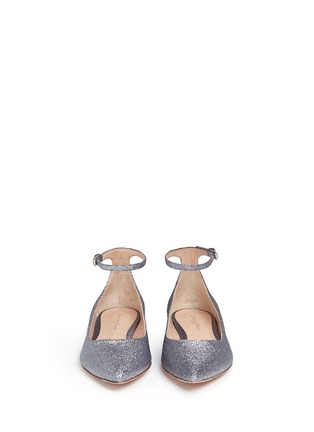 Front View - Click To Enlarge - GIANVITO ROSSI - 'Gia' glitter skimmer flats