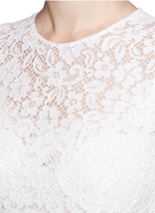 Detail View - Click To Enlarge - - - Dropped hem lace midi dress