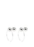 Front View - Click To Enlarge - TOGA ARCHIVES - 'Symbolic' ball hoop brass plate earrings