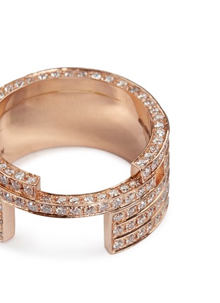 Detail View - Click To Enlarge - DAUPHIN - Diamond 18k rose gold five tier ring