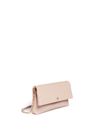 Front View - Click To Enlarge - TORY BURCH - Leather flap crossbody chain bag