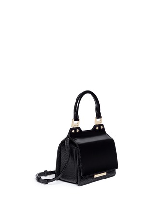 Figure View - Click To Enlarge - JIMMY CHOO - 'Amie S' small mixed leather boxy tote