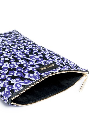 Detail View - Click To Enlarge - JIMMY CHOO - 'Nyla' floral jacquard foldover clutch