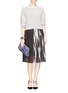Figure View - Click To Enlarge - JIMMY CHOO - 'Nyla' floral jacquard foldover clutch