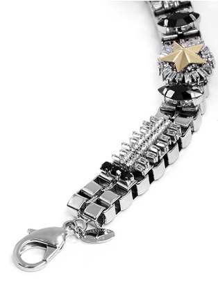 Detail View - Click To Enlarge - IOSSELLIANI - Star stud crystal box chain bracelet