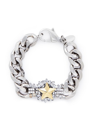 Main View - Click To Enlarge - IOSSELLIANI - Star stud curb chain crystal bracelet