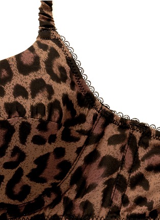 Detail View - Click To Enlarge - L'AGENT - 'Leonara' leopard print padded balcony bra
