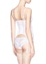 Back View - Click To Enlarge - L'AGENT - 'Vanesa' stretch lace tulle basque