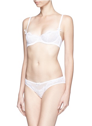 Figure View - Click To Enlarge - L'AGENT - 'Vanesa' lace tulle mini briefs