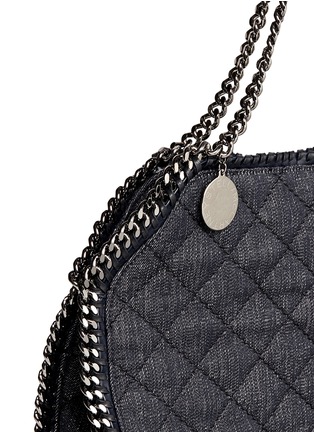 Detail View - Click To Enlarge - STELLA MCCARTNEY - 'Falabella' small quilted denim tote