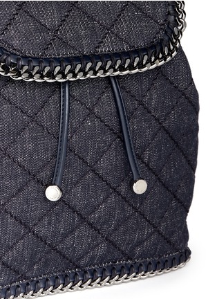 Detail View - Click To Enlarge - STELLA MCCARTNEY - 'Falabella' quilted denim backpack