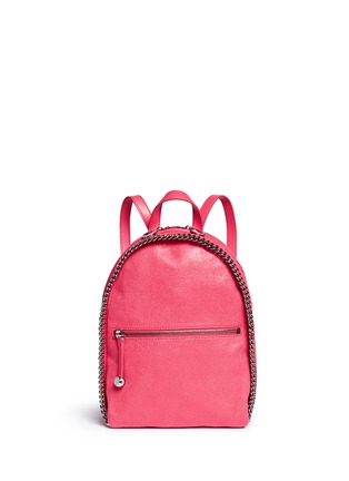Main View - Click To Enlarge - STELLA MCCARTNEY - 'Falabella' mini shaggy deer chain backpack