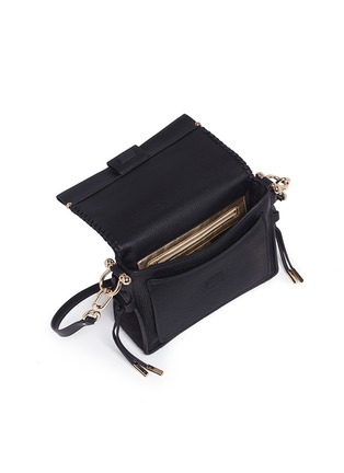  - STUART WEITZMAN - 'Petite Lola' whipstitch edge leather shoulder bag
