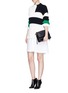 Front View - Click To Enlarge - STUART WEITZMAN - 'Petite Lola' whipstitch edge leather shoulder bag