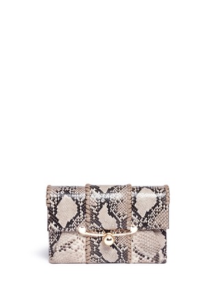 Main View - Click To Enlarge - STUART WEITZMAN - 'Belle' python embossed leather clutch