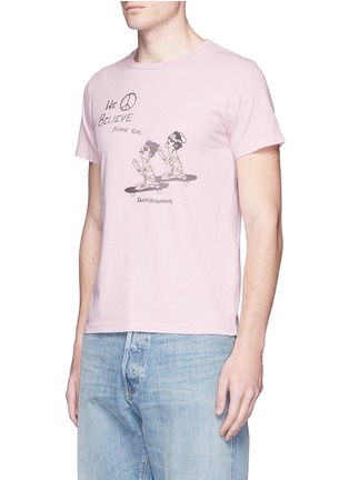 Front View - Click To Enlarge - 73387 - 'Praying Skateboarder' print cotton T-shirt