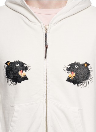 Detail View - Click To Enlarge - 73387 - Panther print zip hoodie