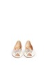 Front View - Click To Enlarge - ARUNA SETH - 'Liana' crystal butterfly peep toe satin flats