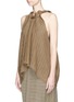 Front View - Click To Enlarge - STELLA MCCARTNEY - Chunky stitch linen knit top
