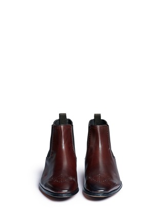 Front View - Click To Enlarge - ROLANDO STURLINI - 'City' brogue leather Chelsea boots