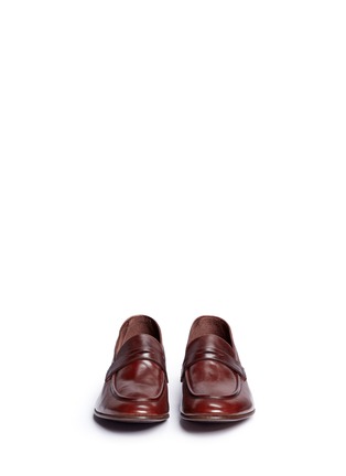 Front View - Click To Enlarge - ROLANDO STURLINI - 'Match' leather loafers